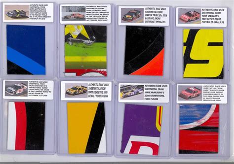 nascar race used sheet metal|nascar race used trading cards.